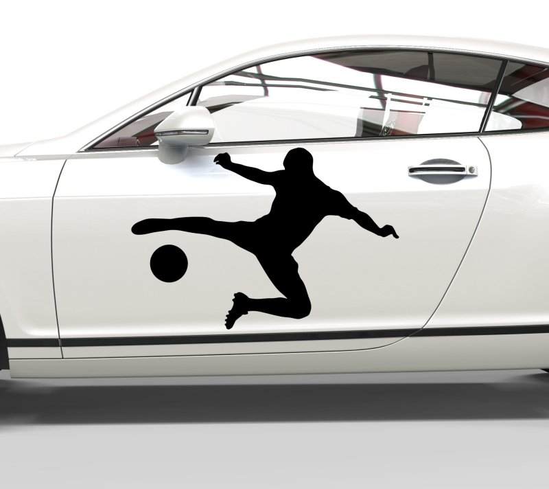 10011 Fußball Silhouette Aufkleber